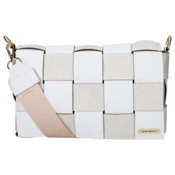 Dámská crossbody kabelka bílá - Laura Biaggi Fabie
