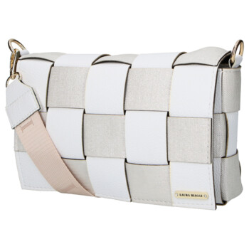 Dámská crossbody kabelka bílá - Laura Biaggi Fabie