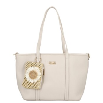 Dámská kabelka na rameno krémová - Coveri Violka