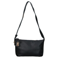 Dámská kožená kabelka přes rameno černá - Delami Vera Pelle Lygie