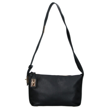 Dámská kožená kabelka přes rameno černá - Delami Vera Pelle Lygie