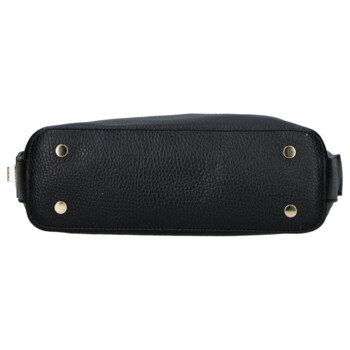 Dámská kožená kabelka přes rameno černá - Delami Vera Pelle Lygie