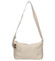 Dámská kožená kabelka přes rameno krémová - Delami Vera Pelle Lygie