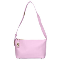 Dámská kožená kabelka přes rameno růžová - Delami Vera Pelle Lygie