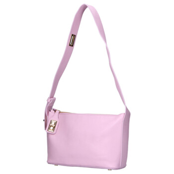 Dámská kožená kabelka přes rameno růžová - Delami Vera Pelle Lygie