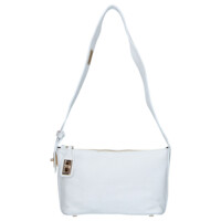 Dámská kožená kabelka přes rameno bílá - Delami Vera Pelle Lygie