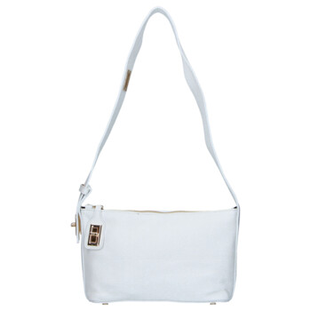 Dámská kožená kabelka přes rameno bílá - Delami Vera Pelle Lygie