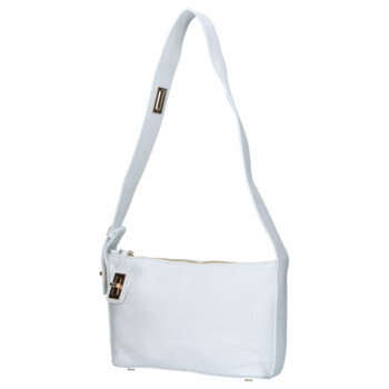 Dámská kožená kabelka přes rameno bílá - Delami Vera Pelle Lygie