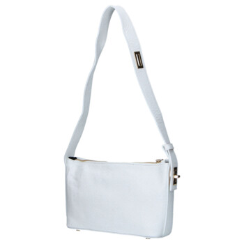 Dámská kožená kabelka přes rameno bílá - Delami Vera Pelle Lygie