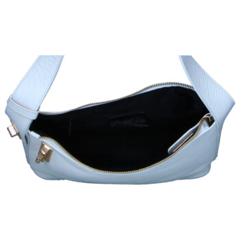 Dámská kožená kabelka přes rameno bílá - Delami Vera Pelle Lygie