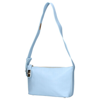 Dámská kožená kabelka přes rameno modrá - Delami Vera Pelle Lygie