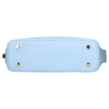 Dámská kožená kabelka přes rameno modrá - Delami Vera Pelle Lygie