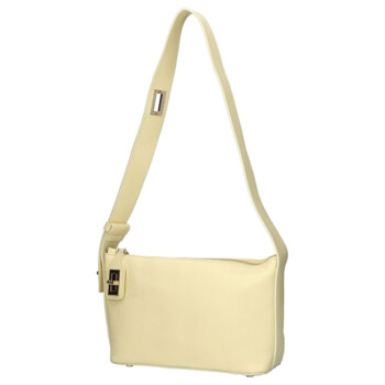 Dámská kožená kabelka přes rameno žlutá - Delami Vera Pelle Lygie