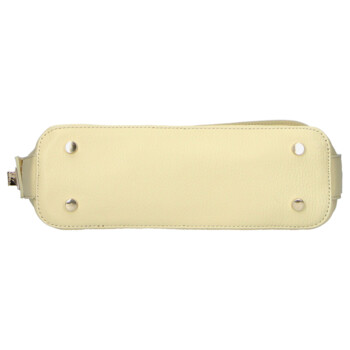 Dámská kožená kabelka přes rameno žlutá - Delami Vera Pelle Lygie