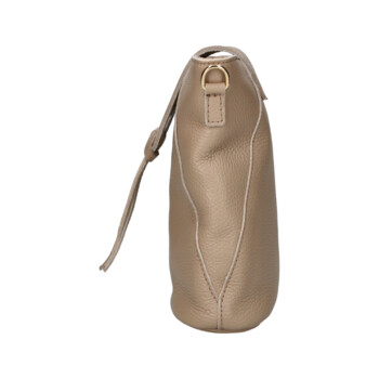 Dámská kožená crossbody kabelka béžová - Delami Vera Pelle Lala