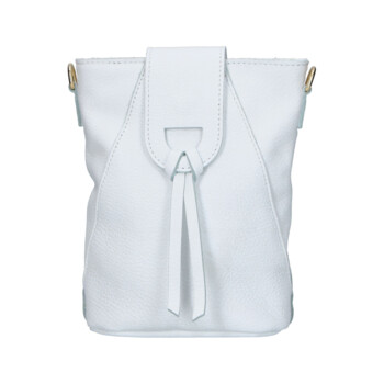 Dámská kožená crossbody kabelka bílá - Delami Vera Pelle Lala