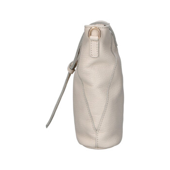 Dámská kožená crossbody kabelka krémová - Delami Vera Pelle Lala