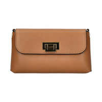 Dámská kožená crossbody kabelka hnědá - Delami Vera Pelle Eryka