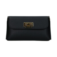 Dámská kožená crossbody kabelka černá - Delami Vera Pelle Eryka