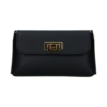 Dámská kožená crossbody kabelka černá - Delami Vera Pelle Eryka