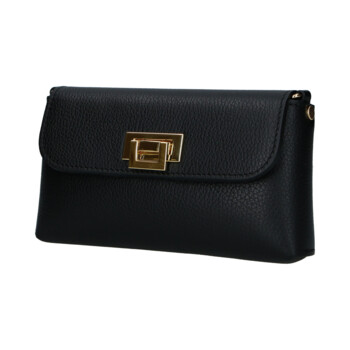 Dámská kožená crossbody kabelka černá - Delami Vera Pelle Eryka