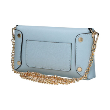 Dámská kožená crossbody kabelka světle modrá - Delami Vera Pelle Eryka