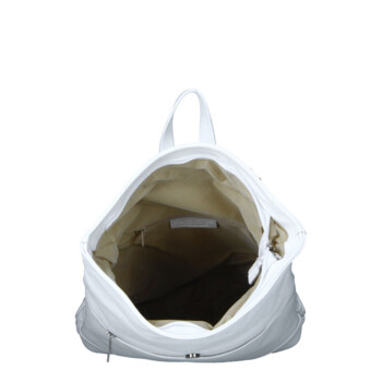 Dámský kožený batoh bílý - Delami Vera Pelle Jorge