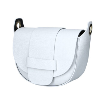 Dámská kožená crossbody kabelka bílá - Delami Vera Pelle Blanca