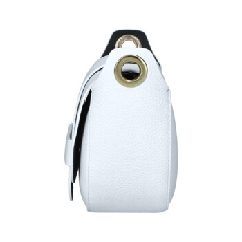 Dámská kožená crossbody kabelka bílá - Delami Vera Pelle Blanca