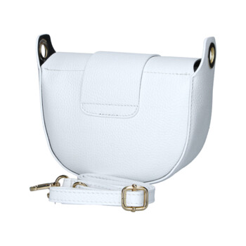 Dámská kožená crossbody kabelka bílá - Delami Vera Pelle Blanca