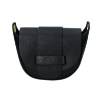 Dámská kožená crossbody kabelka černá - Delami Vera Pelle Blanca