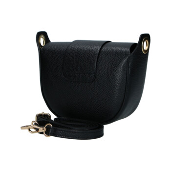 Dámská kožená crossbody kabelka černá - Delami Vera Pelle Blanca