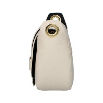 Dámská kožená crossbody kabelka krémová - Delami Vera Pelle Blanca