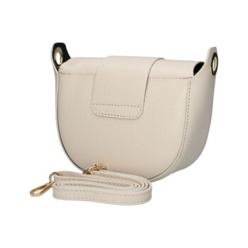 Dámská kožená crossbody kabelka krémová - Delami Vera Pelle Blanca