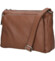 Dámská kožená crossbody kabelka hnědá - Delami Vera Pelle Bandit