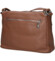Dámská kožená crossbody kabelka hnědá - Delami Vera Pelle Bandit