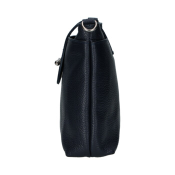 Dámská kožená crossbody kabelka tmavě modrá - Delami Vera Pelle Rikkita