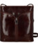 Dámská kožená crossbody kabelka hnědá - Delami Vera Pelle Nemia