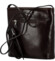 Dámská kožená crossbody kabelka tmavě hnědá - Delami Vera Pelle Nemia