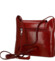 Dámská kožená crossbody kabelka červená - Delami Vera Pelle Belisa