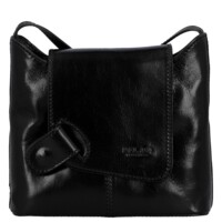 Dámská kožená crossbody kabelka černá - Delami Vera Pelle Belisa