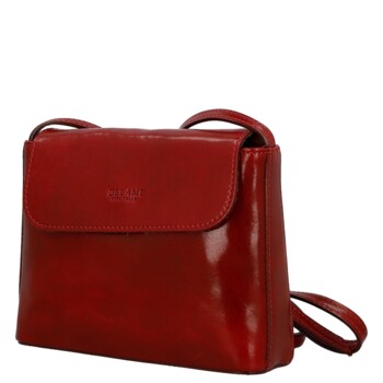 Dámská kožená crossbody kabelka červená - Delami Vera Pelle Maryam New
