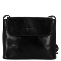 Dámská kožená crossbody kabelka černá - Delami Vera Pelle Maryam New