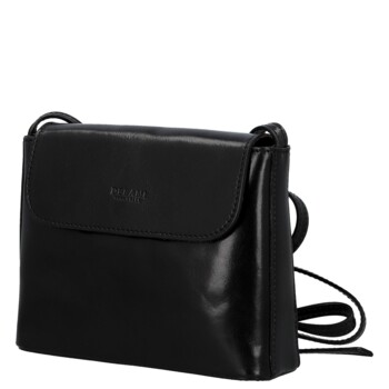 Dámská kožená crossbody kabelka černá - Delami Vera Pelle Maryam New