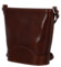 Dámská kožená crossbody kabelka hnědá - Delami Vera Pelle Saimix