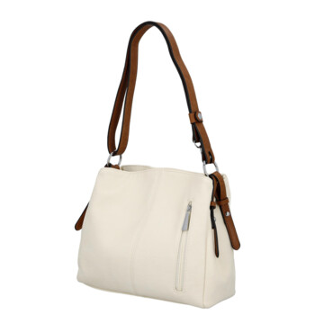 Dámská crossbody kabelka krémová - Coveri Nelli