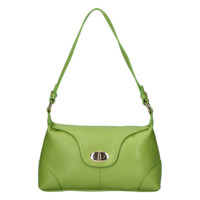 Dámská kožená crossbody kabelka zelená - Delami Vera Pelle Logi