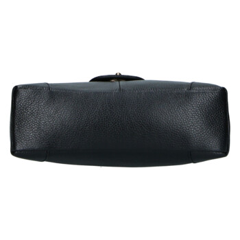 Dámská kožená crossbody kabelka černá - Delami Vera Pelle Logi