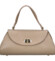 Dámská kožená crossbody kabelka taupe - Delami Vera Pelle Koleta