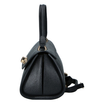 Dámská kožená crossbody kabelka černá - Delami Vera Pelle Koleta